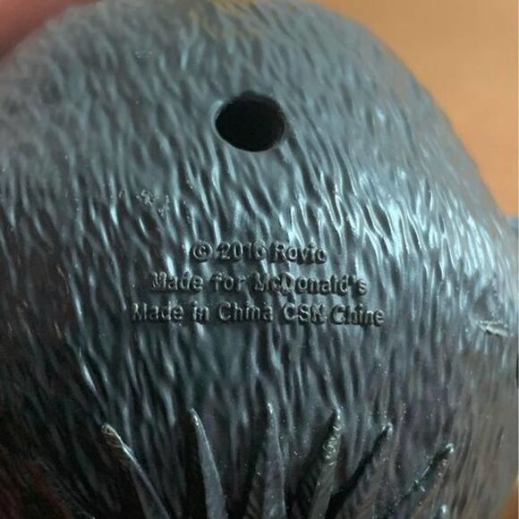 Angry Birds Black Bomb Moving Wings Cake Topper 3" McDonald’s Happy Meal Toy - Picture 8 of 8